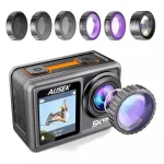 Ausek AT-S81TR Waterproof Dual Display 5K Action Camera With Filter - Image 2