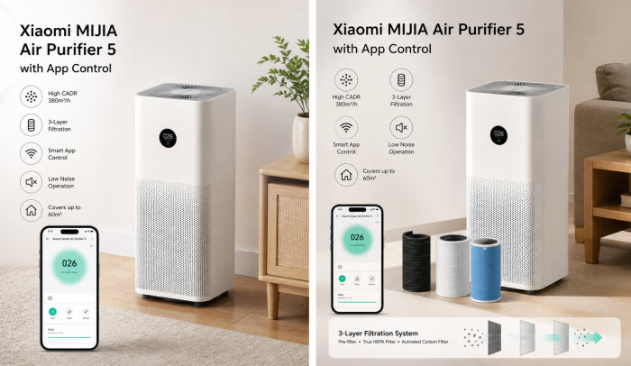 Xiaomi MIJIA Air Purifier 5 with App Control - Image 3
