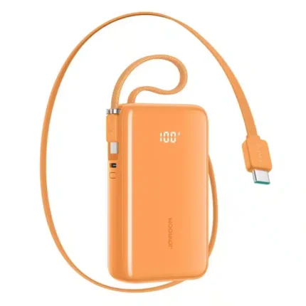 JOYROOM JR-PR2 35W Mini Power Bank 10000mAh – 35W PD Fast Charging, Dual Built-in Retractable Type-C Cables, Portable Charger