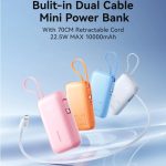 JOYROOM JR-PR2 35W Mini Power Bank 10000mAh – 35W PD Fast Charging, Dual Built-in Retractable Type-C Cables, Portable Charger - Image 2